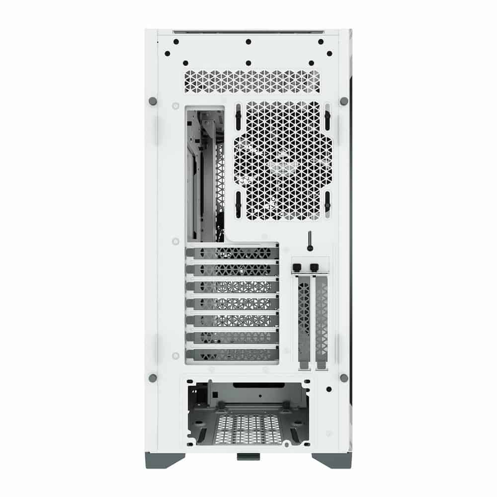 (image for) Corsair 5000D Airflow White Chassis + Corsair 5000 Series Wooden PC Case Panel (Bamboo) Bundle